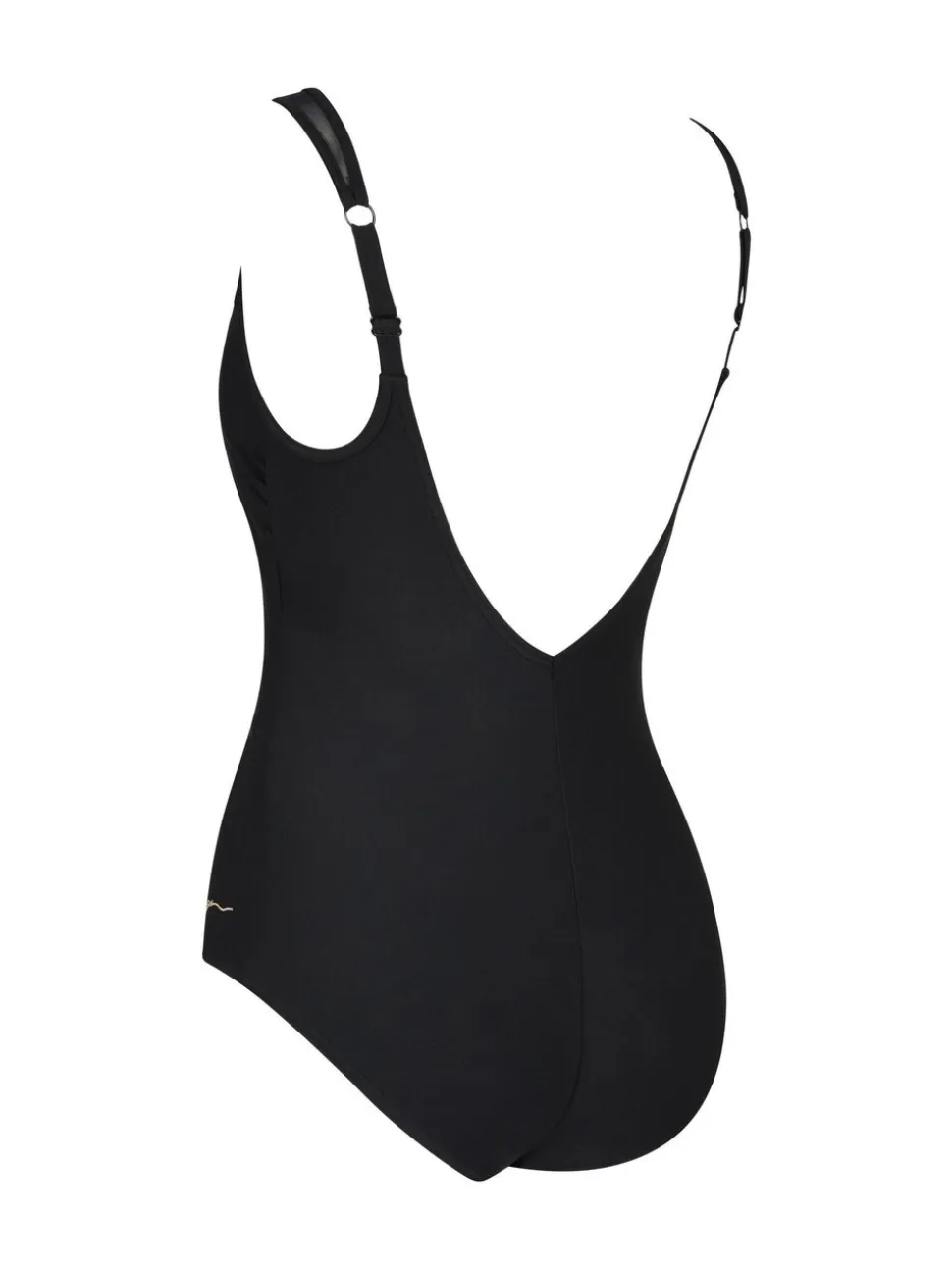 Zoggs Mesh V Back Black Swimsuit with Removable Foam Cup Support
