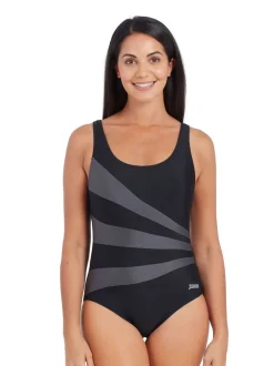 Zoggs Sandon Scoopback Swimsuits With Fixed Foam Cups And Tummy Control